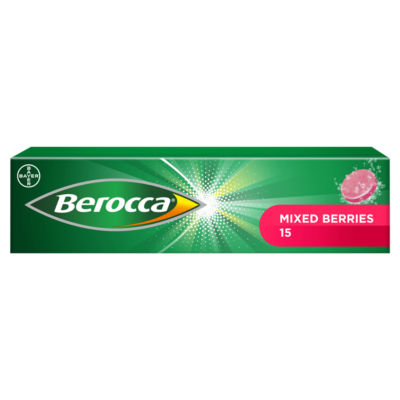 Berocca effervescent tablets mixed berries 15 tablets (British brand)