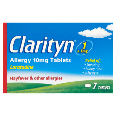 ASDA Clarityn Allergy Tablets 10mg Loratadine Allergy and Hayfever Relief 7 Tablets- Buy online at McGrocer