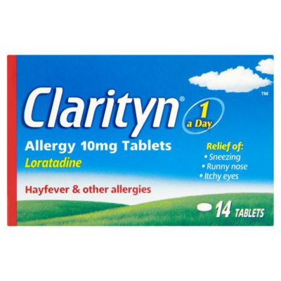 Clarityn Allergy Tablets 10mg loratadine 14 tablets, UK version