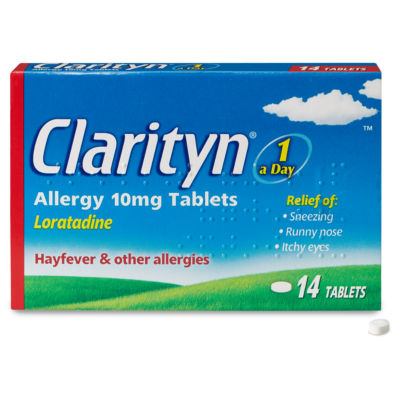 Clarityn Allergy Tablets 10mg loratadine 14 tablets, UK version