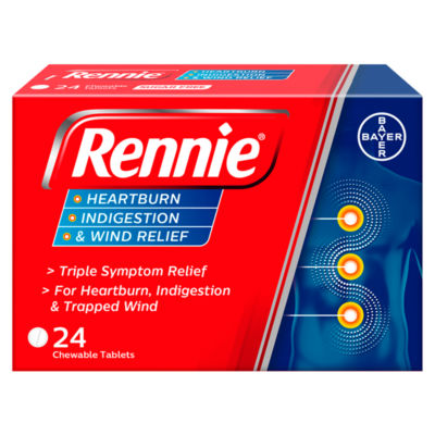 Rennie peppermint heartburn relief tablets (British brand)
