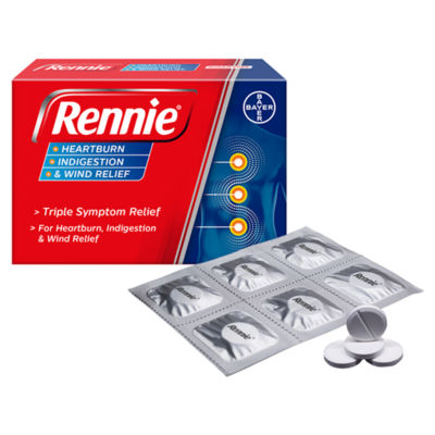 Rennie peppermint heartburn relief tablets (British brand)