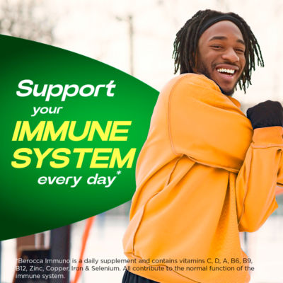 Berocca Immuno 15 orange flavour effervescent tablets, UK version