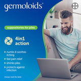 Germoloids Triple Action Haemorrhoids (Piles) Suppositories 24