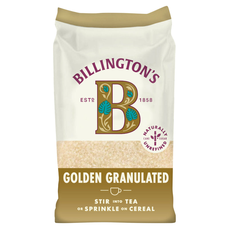 Billington's golden granulated natural unrefined cane sugar 1kg - British product