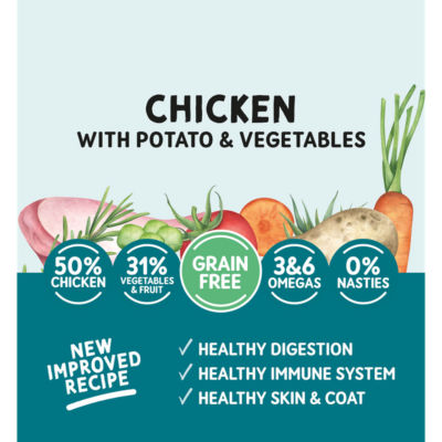 Naturo chicken dog food 2kg, imported from the UK