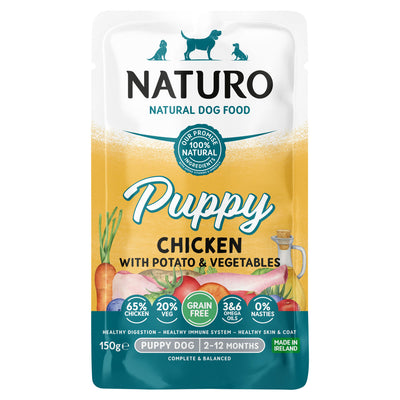 ASDA Naturo Natural Puppy Dog Food Chicken Potato Vegetables 150g- Buy online at McGrocer