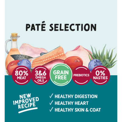 Naturo Paté Selection cat food 12x85g, imported from the UK
