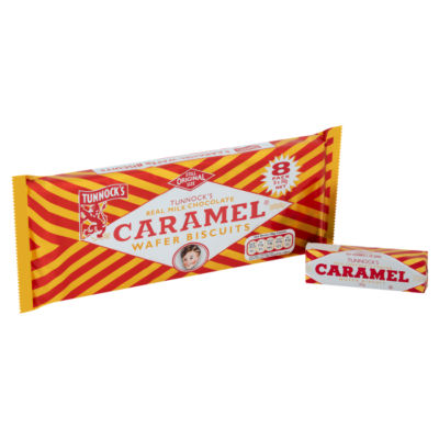 Tunnock's caramel wafer biscuits 8 x 30g, imported from the UK
