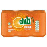 Club orange soft drink cans 330ml, imported from the UK