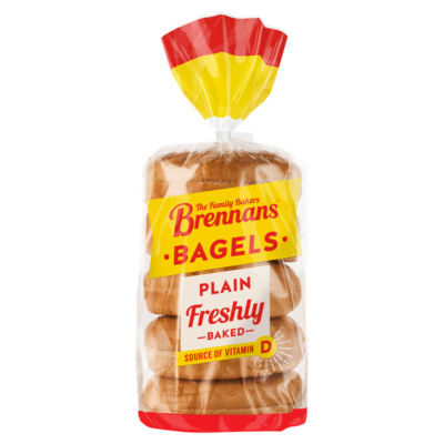 Brennans plain bagels 425g (British brand)