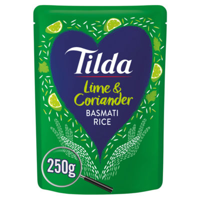 ASDA Tilda Microwave Lime and Coriander Basmati Rice 250g- Buy online at McGrocer