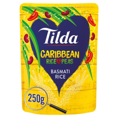Tilda Caribbean Basmati Rice and Peas 250g (British brand)