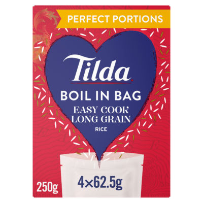 ASDA Tilda Boil in Bag Easy Cook Long Grain Rice 250g- Buy online at McGrocer