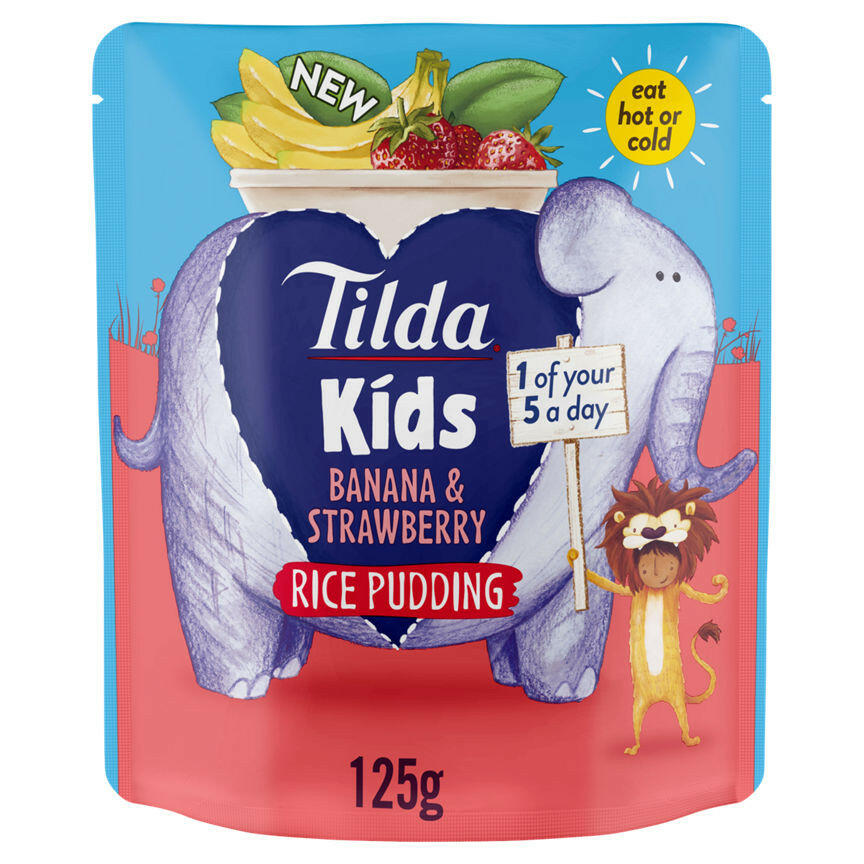 Tilda Kids Banana & Strawberry Rice Pudding 125g GOODS ASDA