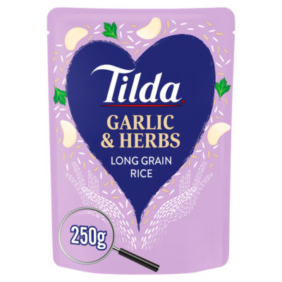 Tilda Garlic & Herbs Rice 250g - British product