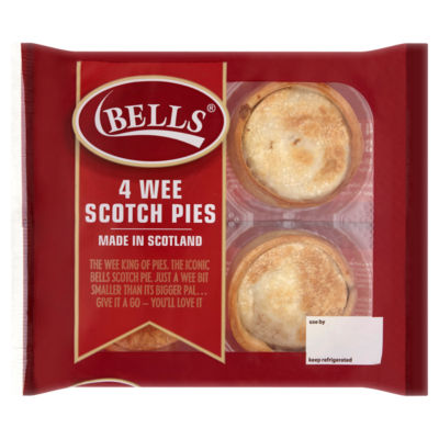 Bells Wee Scotch Pies 4 pack - British product