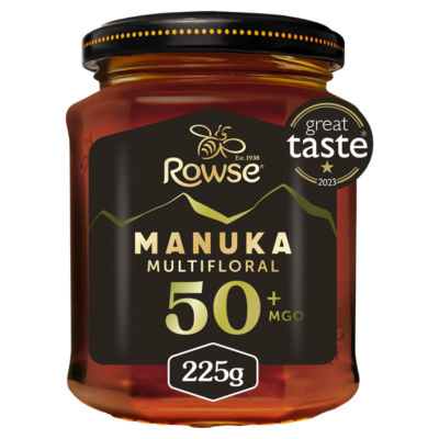 Rowse Manuka Honey 50+ MGO Multifloral 225g jar - British product