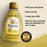 Rowse Light and Mild Honey 340g, imported from the UK