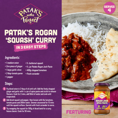 Patak's Rogan Josh curry paste 283g, imported from the UK