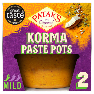 ASDA Patak's Korma Paste Pots Indian Curry Paste 2 x 70g- Buy online at McGrocer