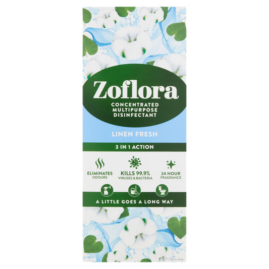 Zoflora 3 in 1 Action Concentrated Multipurpose Disinfectant Linen Fresh GOODS ASDA   