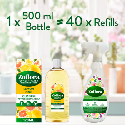 Zoflora concentrated multipurpose disinfectant Lemon Zing 120ml (British brand)
