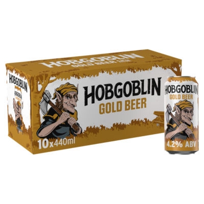 Hobgoblin Gold ale cans 10 x 440ml, UK version