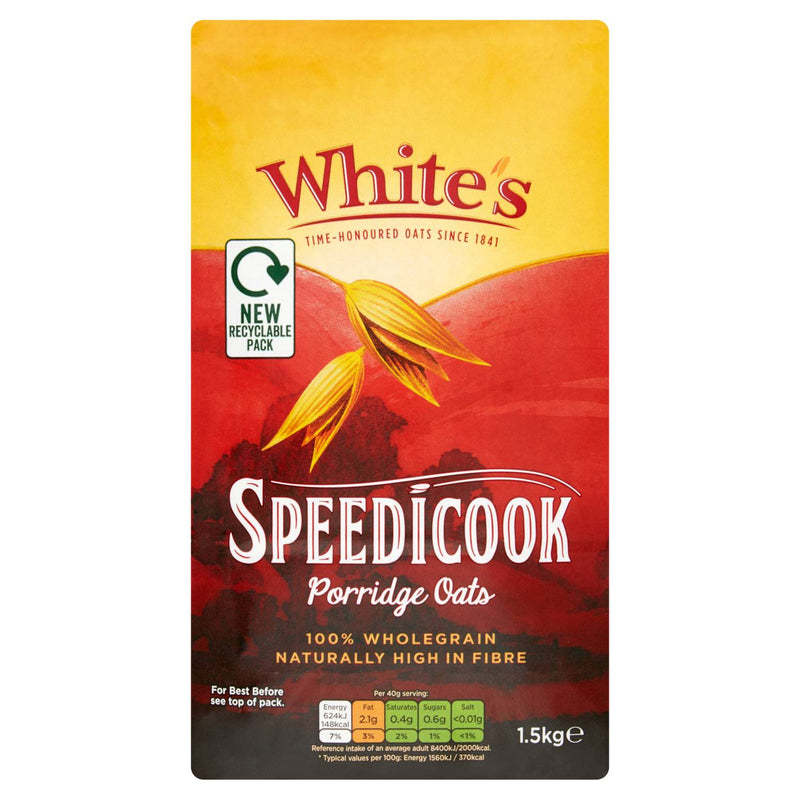 White's Speedicook Porridge Oats 1.5kg (British brand)