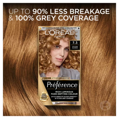 L'Oreal Preference Golden Blonde hair colour, UK version