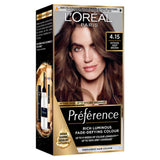 ASDA L'Oreal Preference Preference 4.15 Intense Deep Brown, Rich Luminous Fade-Defying Permanent Colour- Buy online at McGrocer