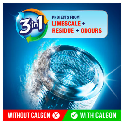 Calgon washing machine cleaner tablets limescale protection 45 tablets - British product