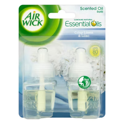 Air Wick Crisp Linen & Lilac air freshener refill 2x19ml - British product