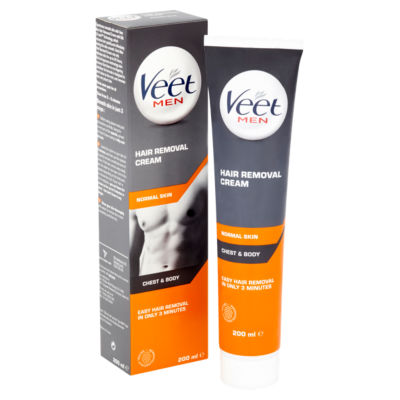 Veet men hair removal cream chest and body normal skin 200ml (British brand)