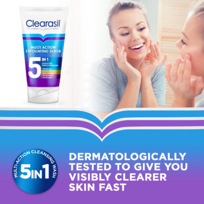 Clearasil multi-action exfoliating scrub 150ml - British product