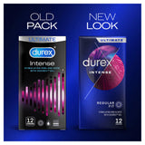 Durex Intense Ribbed and Dotted with Desirex Lubricant 12 Condoms