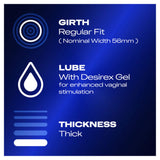 Durex Intense Ribbed and Dotted with Desirex Lubricant 12 Condoms