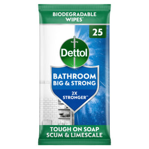 Dettol Big & Strong Bathroom Cleaning Wipes 25 Count