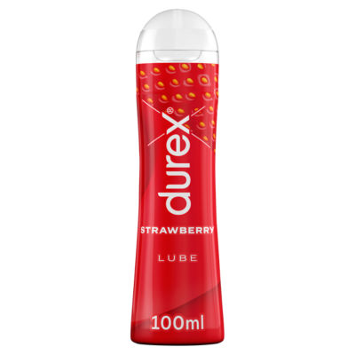 Durex strawberry flavoured lube 100ml, imported from the UK