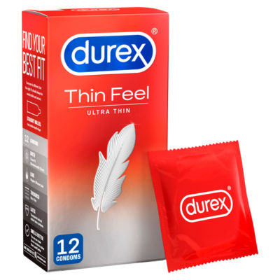 Durex Thin Feel Ultra Thin Condoms 12 Pack - British product