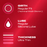 Durex Thin Feel Ultra Thin Condoms 12 Pack - British product