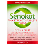 Senokot Max Strength Senna Fruit Constipation Relief Tablets 10 Tablets (British brand)