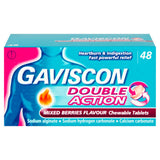 Gaviscon double action mixed berries chewable tablets 48 (British brand)