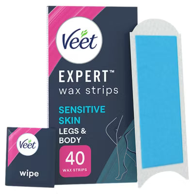Veet wax strips for legs and body (British brand)