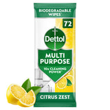 ASDA Dettol Multipurpose Cleaning Wipes Citrus Zest 72- Buy online at McGrocer