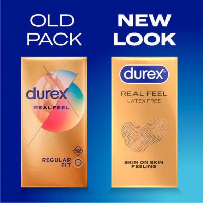 Durex Real Feel latex free condoms 10 pack, imported from the UK