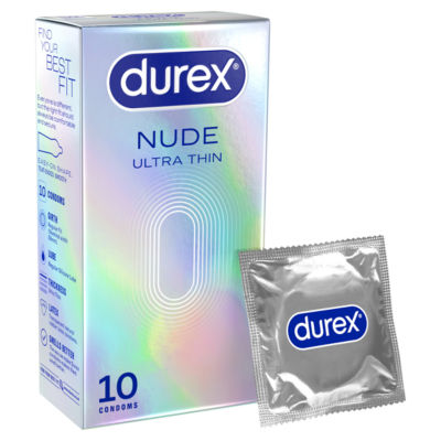 Durex Nude condoms 10 pack ultra thin extra lube (British brand)