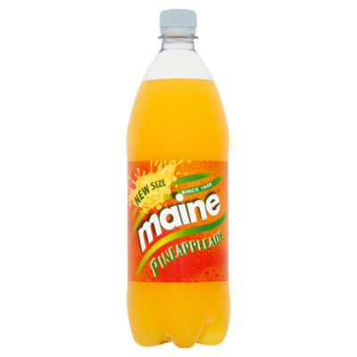 Maine Pineappleade carbonated soft drink 1 litre (British brand)