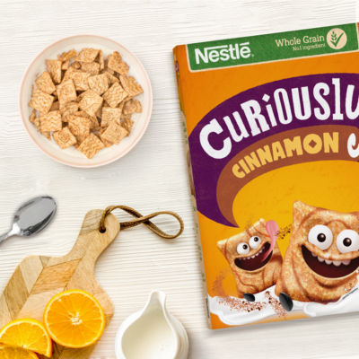 Nestle Cinnamon Breakfast Cereal 375g, imported from the UK