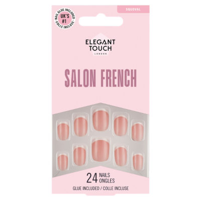 Elegant Touch 24 salon French false nails - British product
